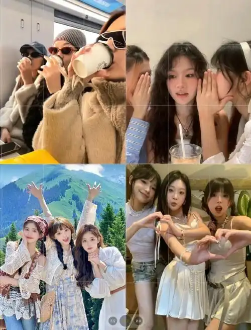 三人拍照姿势get!快艾特你闺蜜一起学起来~#拍照姿势