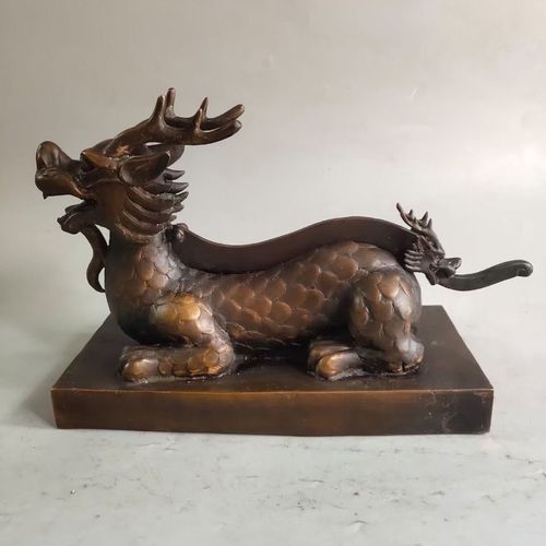 早期收藏过去纯铜老包龙头铡,做工精细,有收藏价值!