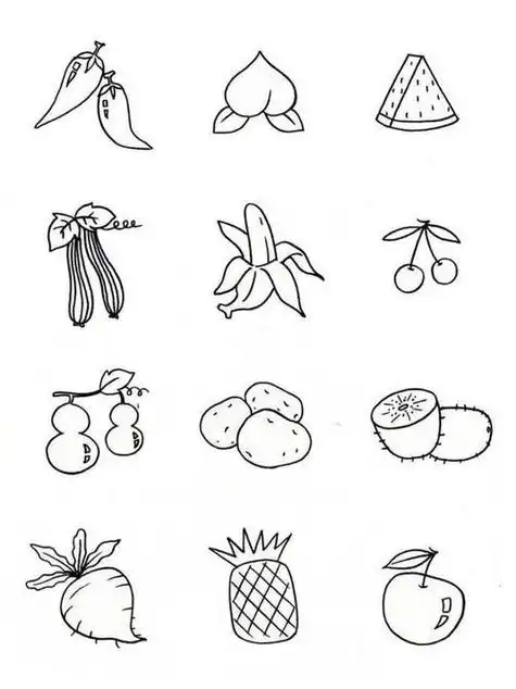 既简单又可爱的食物简笔画