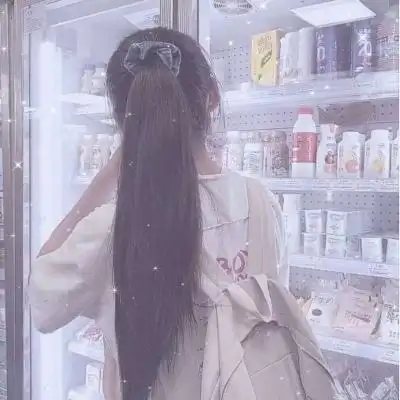 头像不露脸女头像马尾女孩系列