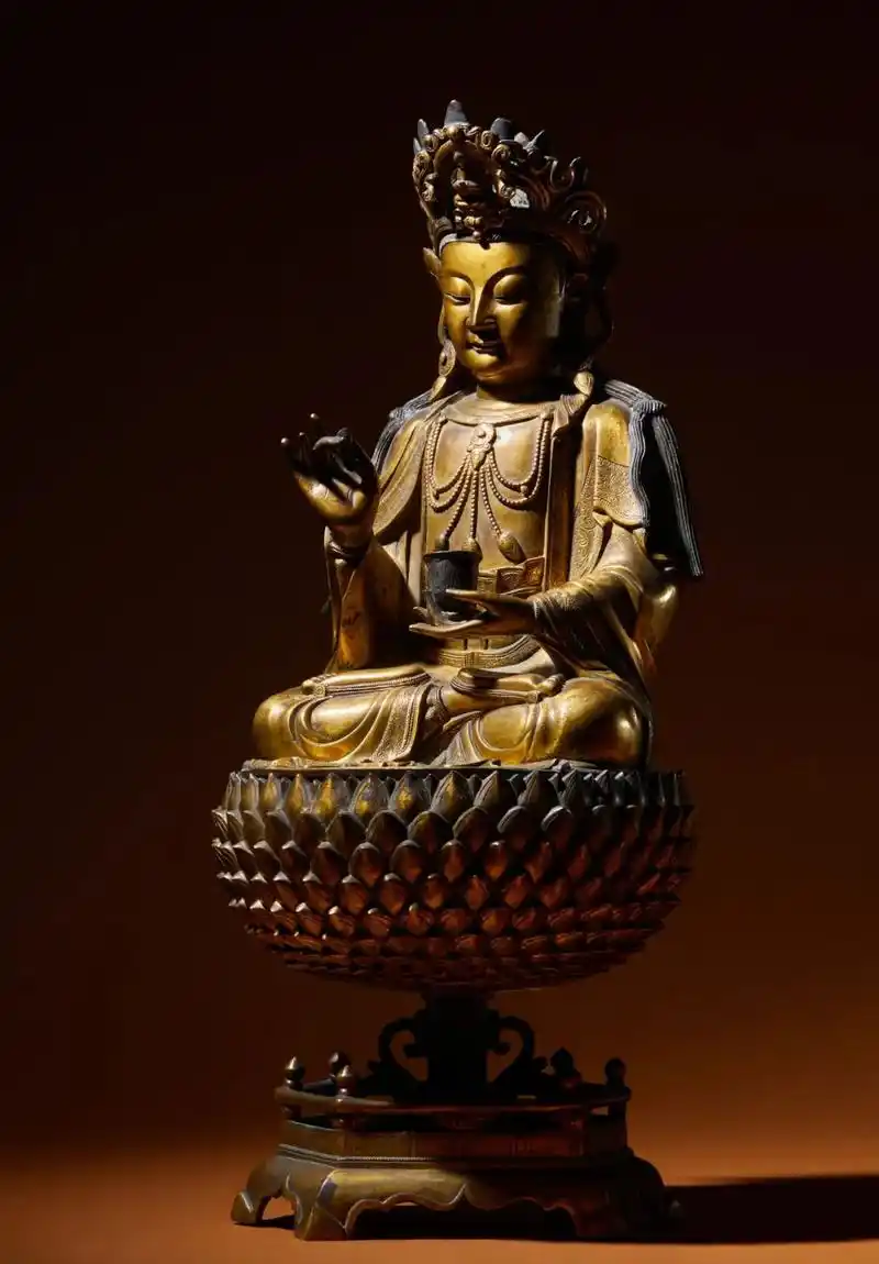 慈航普渡 获福无量——明铜鎏金观音菩萨坐像赏析