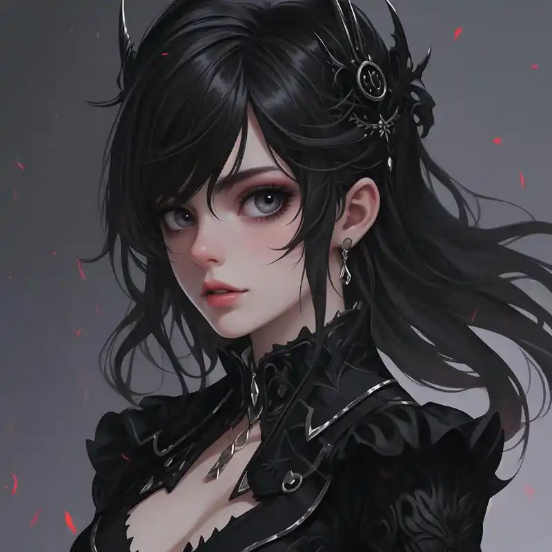 94黑暗系霸气女生头像92 沉浸在黑暗中的霸气女生,冷艳而神秘.