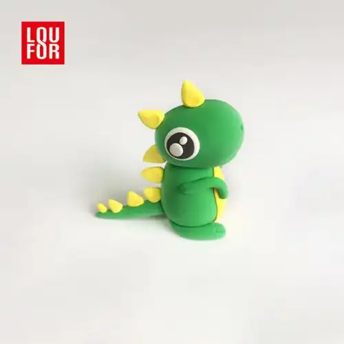 超萌的超轻粘土小恐龙制作教程步骤方法