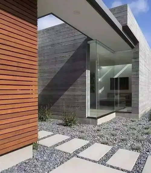 水泥墙朴素寂静的美庭院设计8