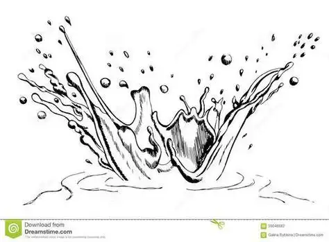 水溢出来的简笔画