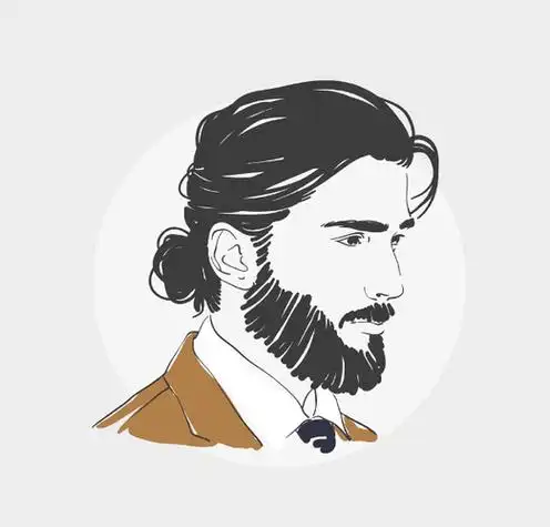 成熟胡子男人卡通头像