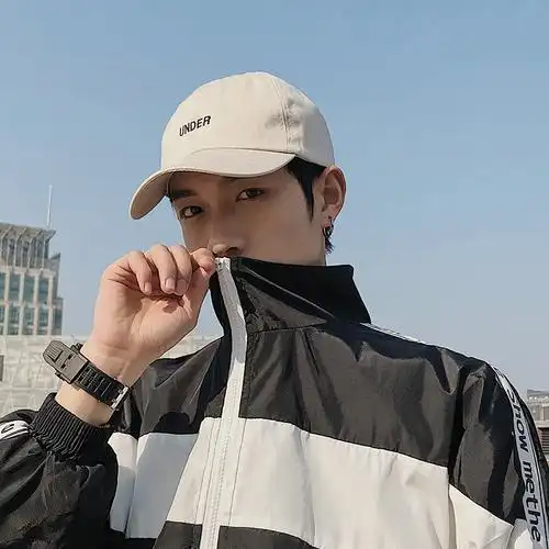 棒球帽男高品质帽子男潮流鸭舌帽韩版韩版休闲潮牌嘻哈男士黑色棒球帽