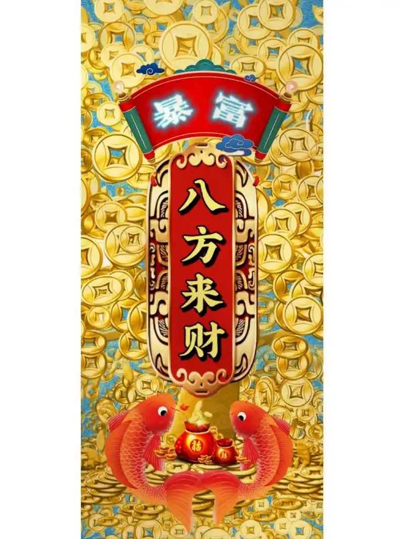 手机壁纸-八方来财