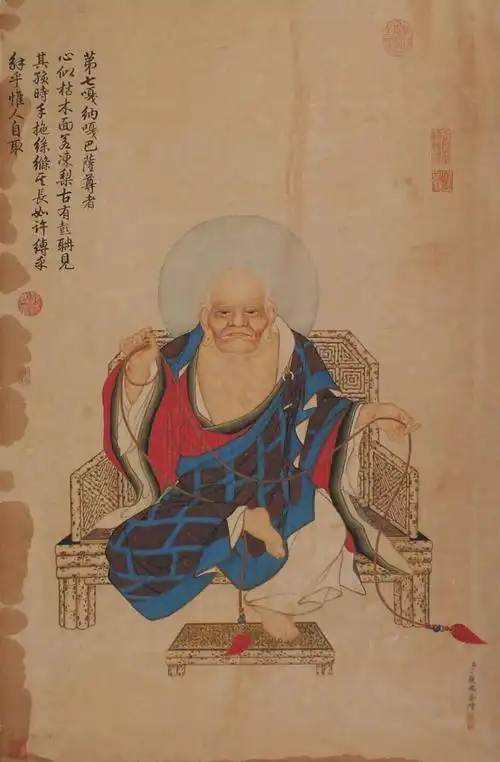 欣赏宫廷画家丁观鹏释道人物画100图画风工整细致