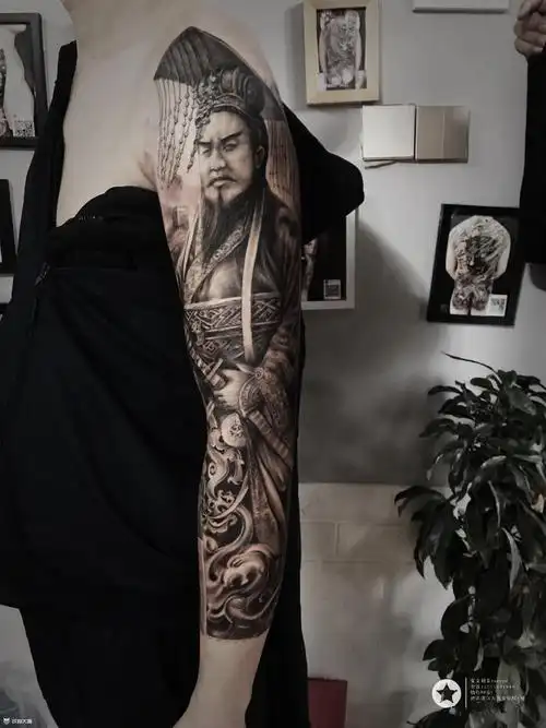 大秦皇帝_纹身图案手稿图片_杨家文的纹身作品集