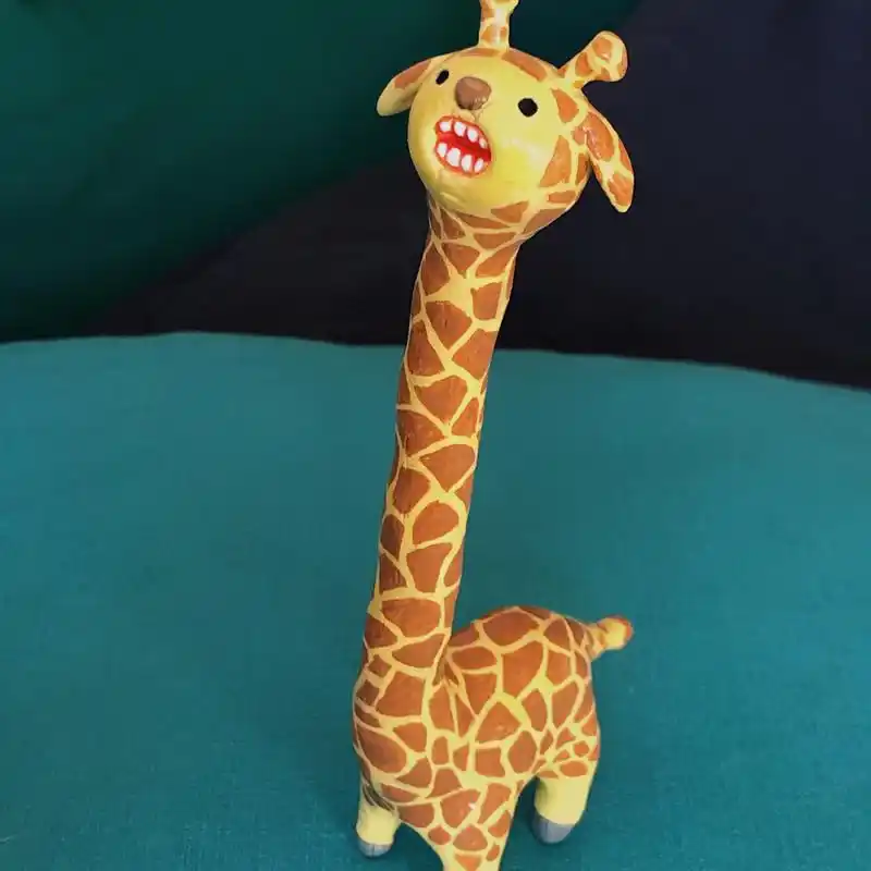 diy粘土手作 长颈鹿