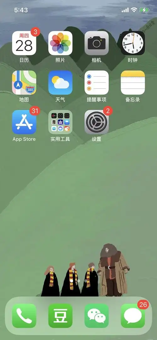 想看看苹果手机的桌面布局