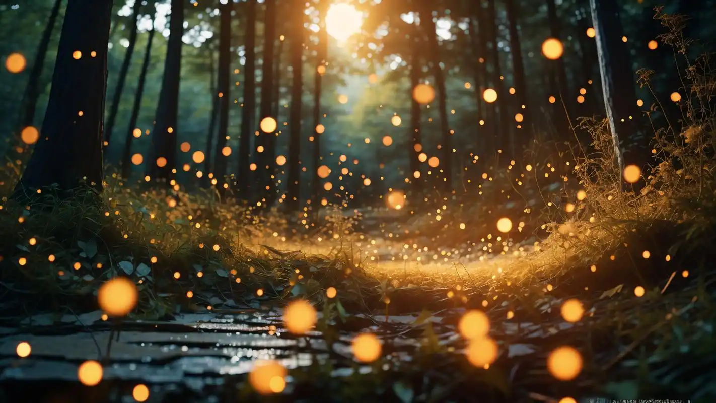 荧光壁纸99,梦游幻林与萤共舞93