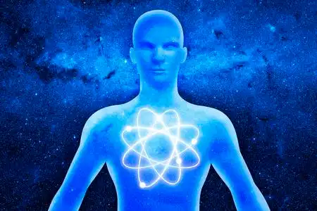 人体能量男性人体与宇宙能量照片