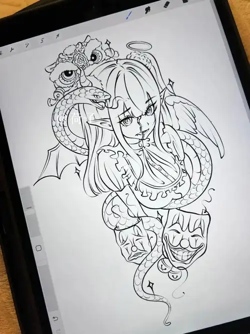 小臂动漫纹身设计