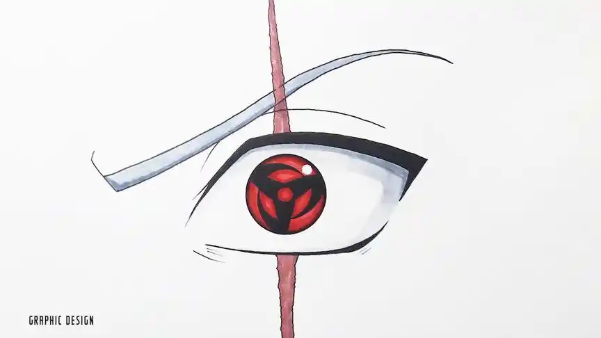 手绘卡卡西万花筒写轮眼 教你怎么画