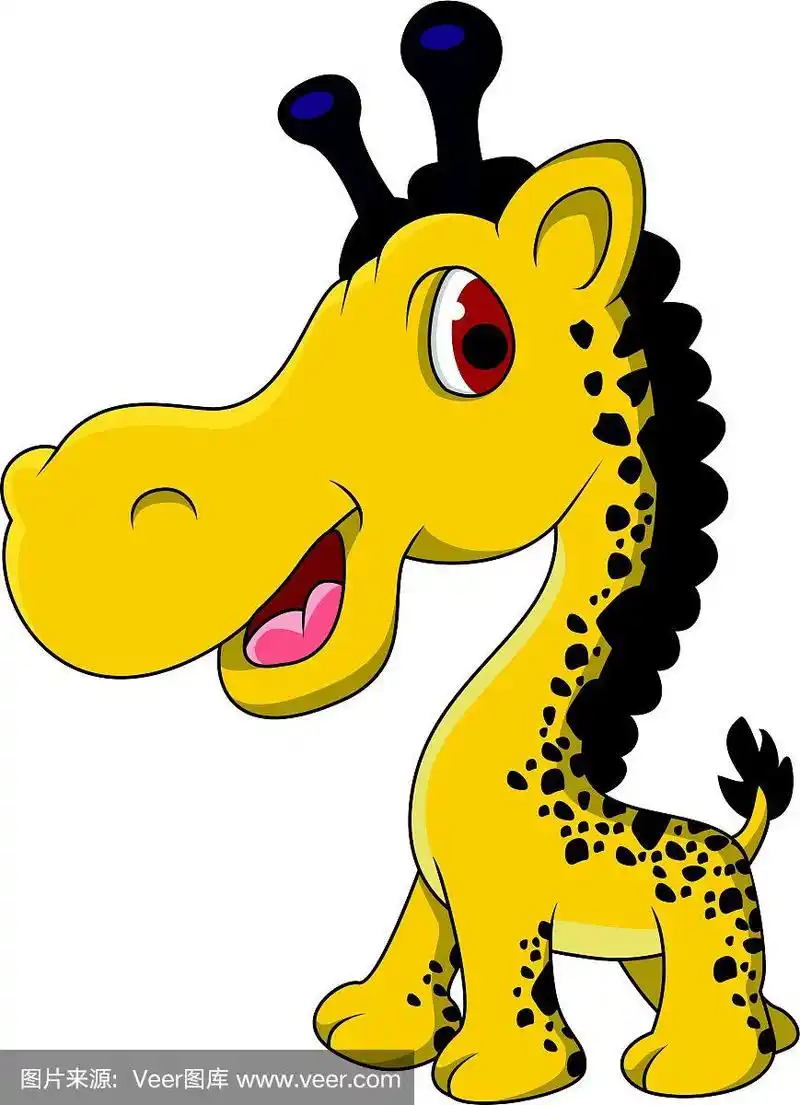 卡通可爱的长颈鹿