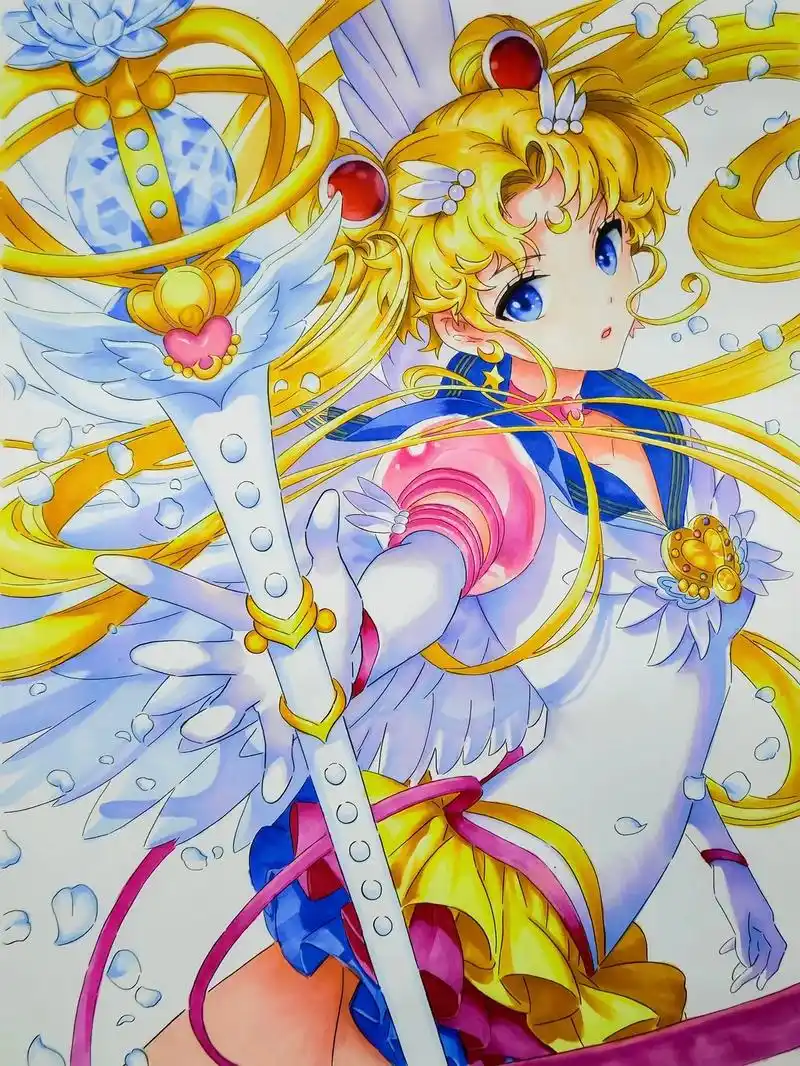 美少女战士 水兵月 月野兔 马克笔手绘