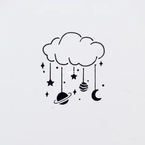 空位星空图案简笔画