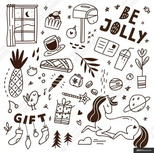 各种图案可爱涂鸦矢量素材