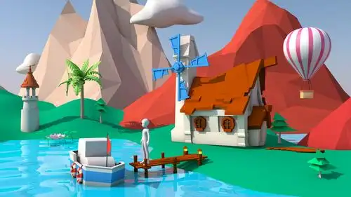 3d卡通场景建模