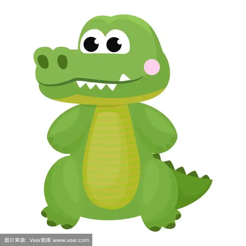 鳄鱼向量卡通鳄鱼人物的绿色短吻鳄