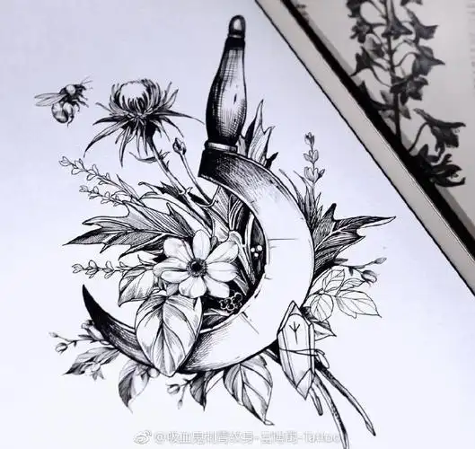 纹身图案##纹身参考##纹身素材##纹身手稿##纹身图案女##清新纹身