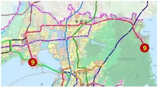 青岛地铁9号一期线路图