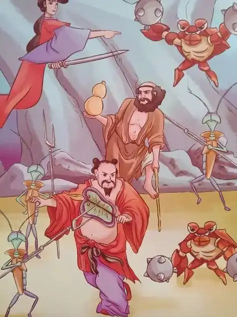 东海龙王水晶宫,虾兵蟹将由来多!