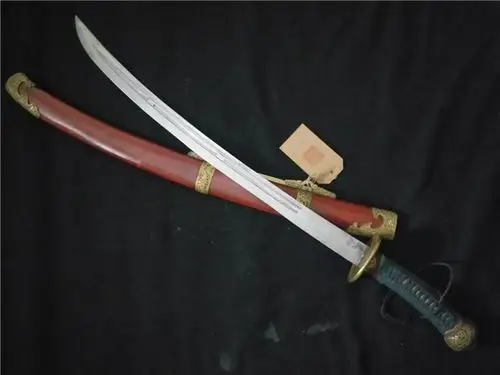 清镂空全装分段血槽官刀