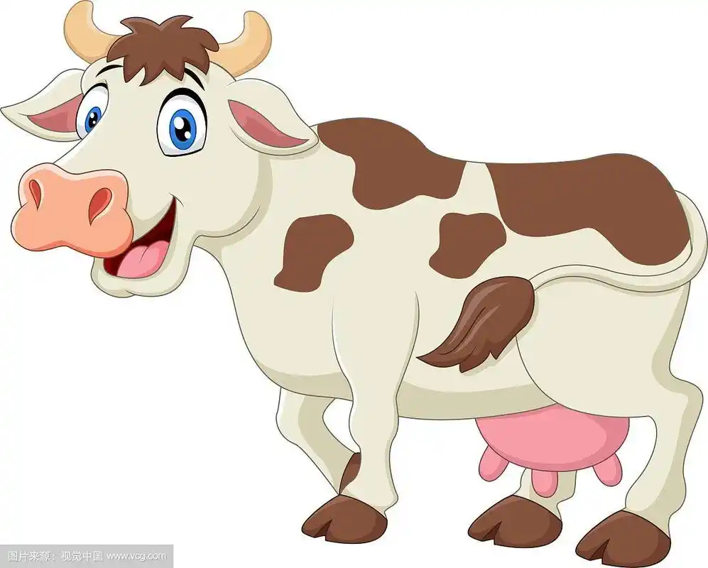 可爱的卡通牛