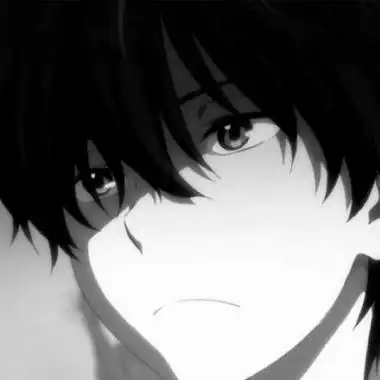 高清很丧的动漫男头黑白冷酷侧脸图片男生头像图片