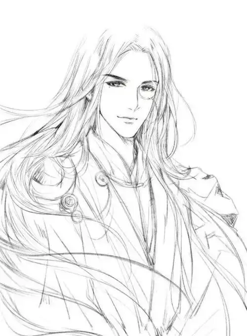 古风汉服人物手绘线稿!(120张效果图线稿合集)_中国