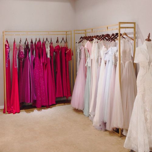 金色婚纱架子展示架落地式挂衣架简约婚纱店高档影楼专用礼服货架