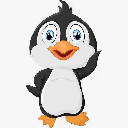 手绘卡通装饰可爱小动物可爱企鹅免抠素材新图网