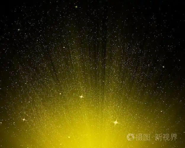 星星和黄色晚上天空作为背景