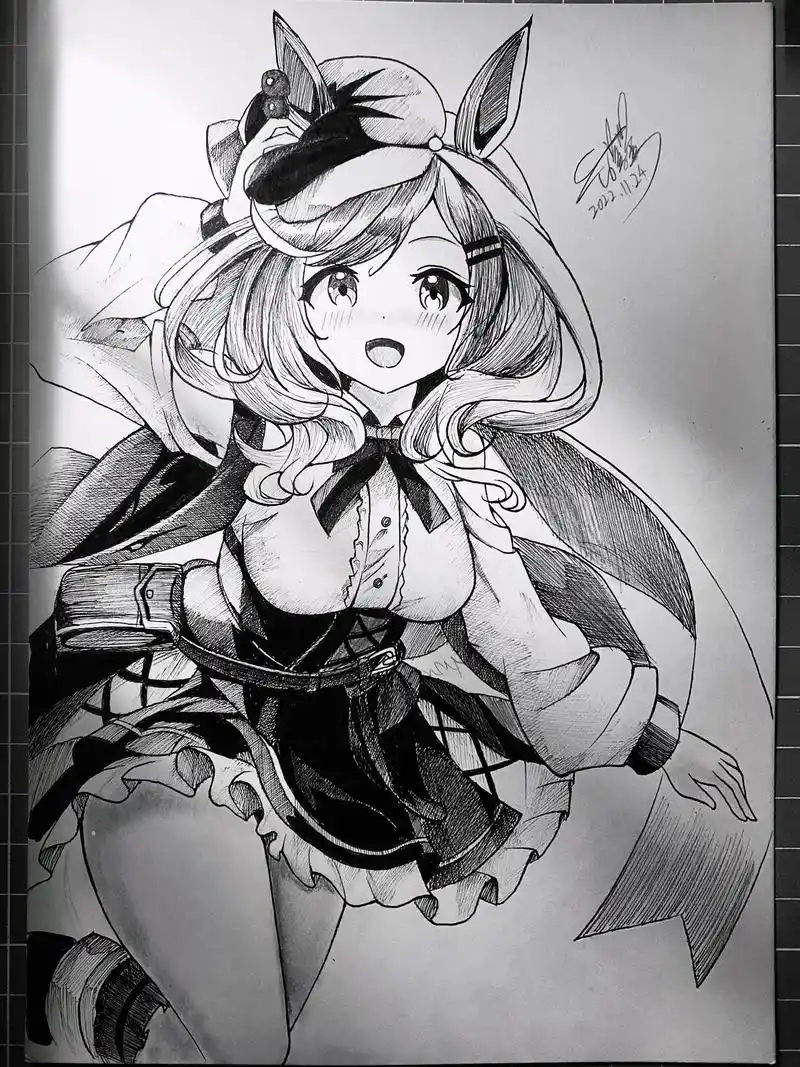 待兼诗歌剧#赛马娘 #简笔画 #手绘 #画画 #动漫手绘 - 抖音