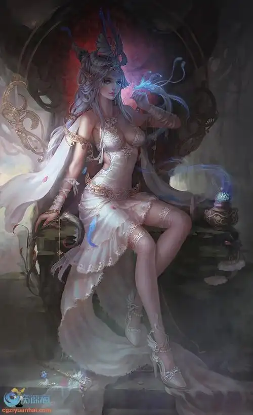 a01古装美女cg原画设定