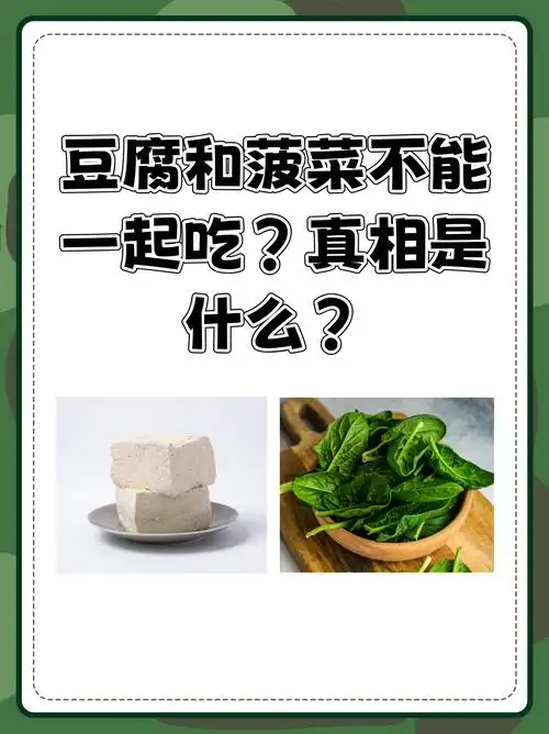 豆腐和菠菜不能一起吃?真相是什么?
