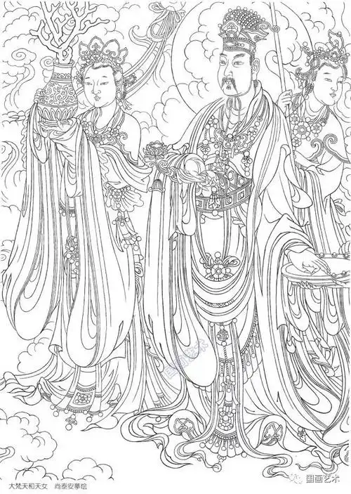 法海寺壁画线描临摹范本选页欣赏