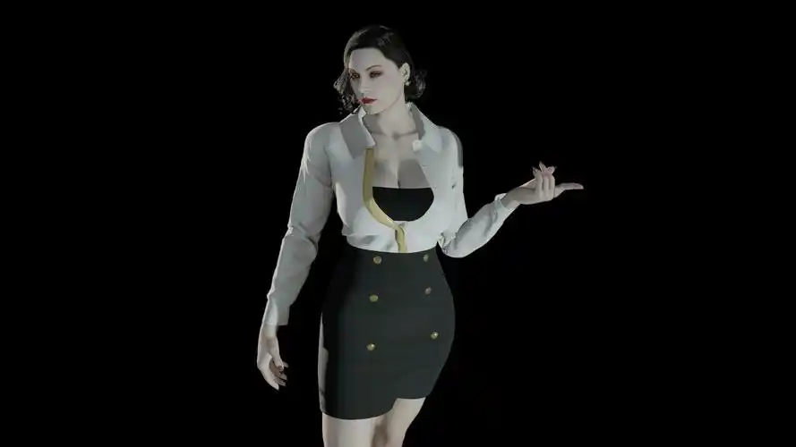 生化危机8村庄吸血鬼夫人性感黑色文胸秘书mod