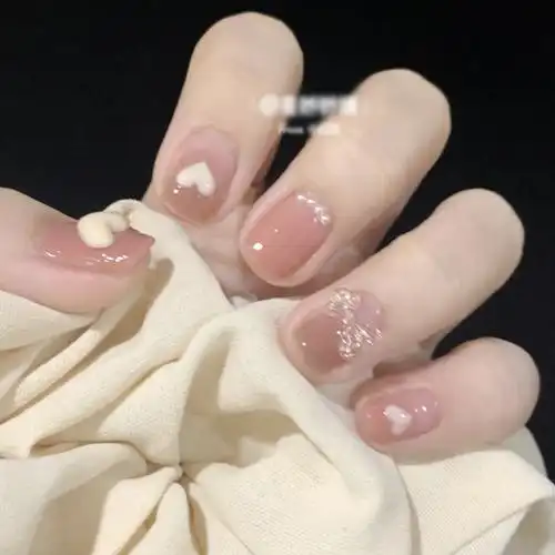 指甲小红书同款手工定制穿戴美甲成品显白短款美甲工具