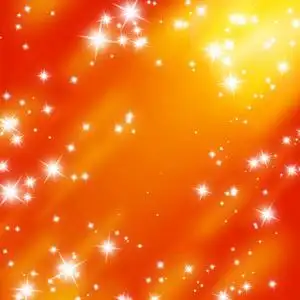 闪闪发光的星星模糊黄色和红色背景照片