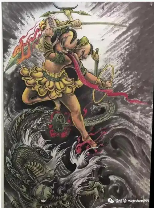 哪吒三头六臂纹身手稿5