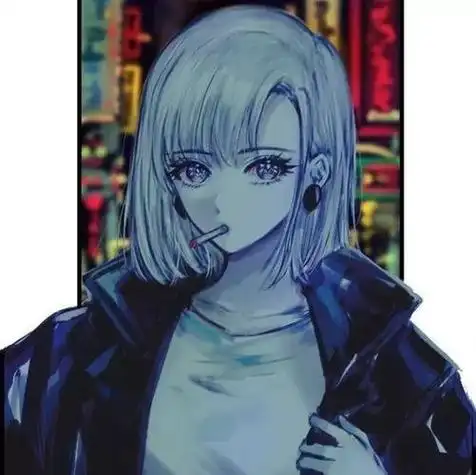 头像图片丨超酷的女生抽烟头像