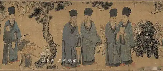 明朝佚名画家 人物长卷《耆英胜会图》,栩栩如生_手机搜狐网