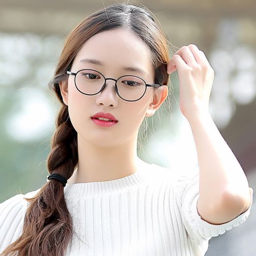 韩版近视眼镜框女圆形全框个性小脸超轻tr90复古文艺学生舒适简约