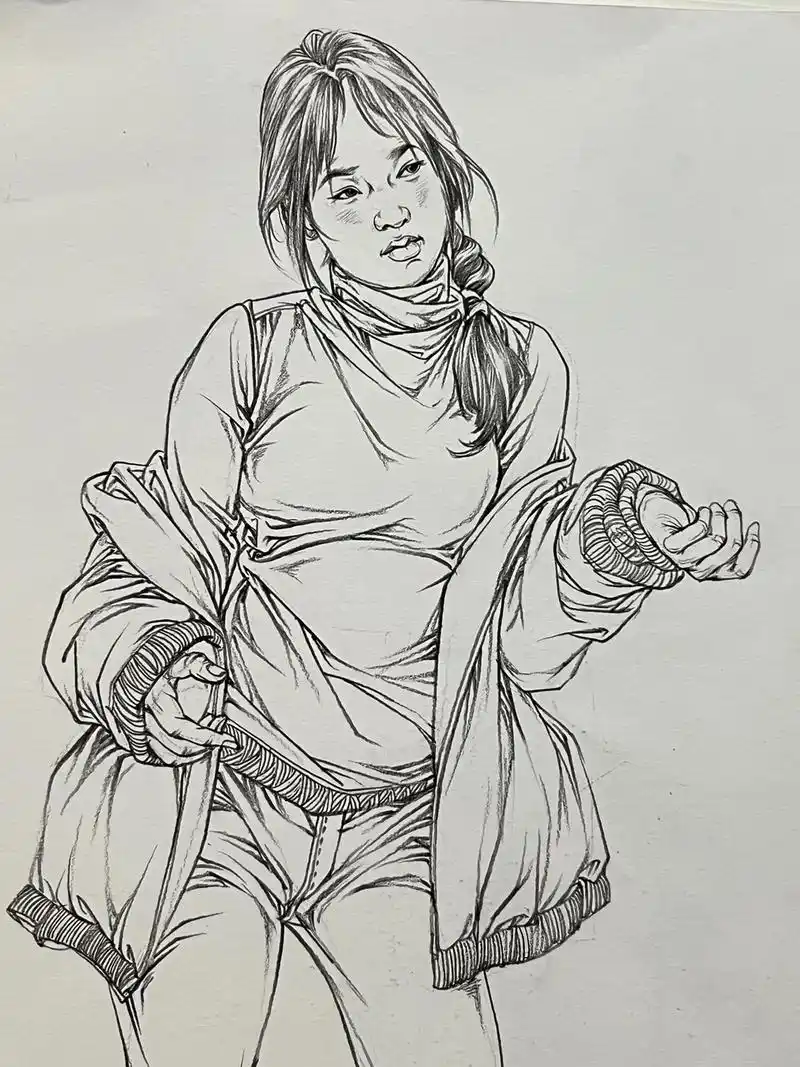 速写衣褶万能公式!每个美术生都应该收藏! 1,衣服的外形 外 - 抖音