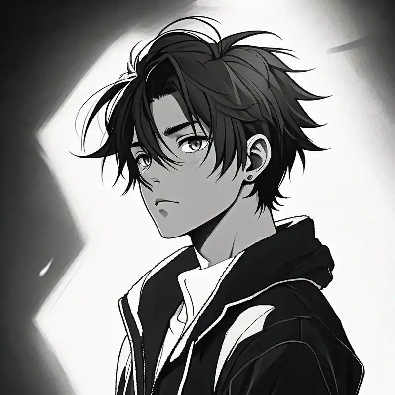 黑白素描风头像08|氛围感拉满 超有氛围感的黑白素描抽烟头像,谁用