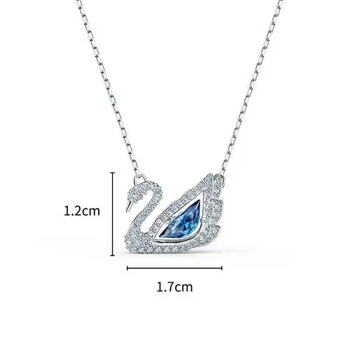 swan天鹅125周年纪念款施华洛世奇dancing520礼物项链女轻奢